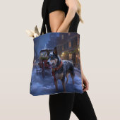 オーストラリアの牛のクリスマスフェスティバルシーズン トートバッグ (クローズアップ)