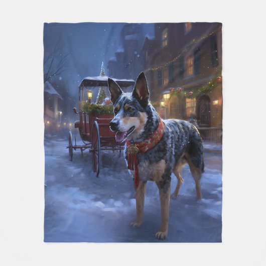 オーストラリアの牛のクリスマスフェスティバルシーズン フリースブランケット (正面)