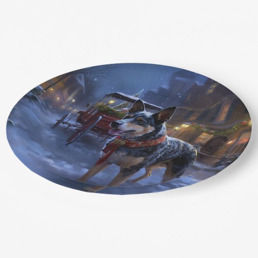 オーストラリアの牛のクリスマスフェスティバルシーズン ペーパープレート (アングル)