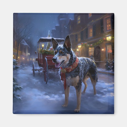 オーストラリアの牛のクリスマスフェスティバルシーズン マグネット (正面)