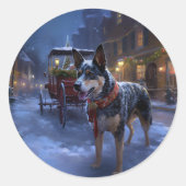 オーストラリアの牛のクリスマスフェスティバルシーズン ラウンドシール (正面)