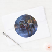 オーストラリアの牛のクリスマスフェスティバルシーズン ラウンドシール (封筒)