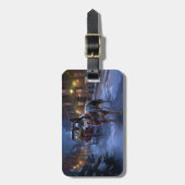 オーストラリアの牛のクリスマスフェスティバルシーズン ラゲッジタグ (正面縦)