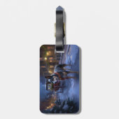 オーストラリアの牛のクリスマスフェスティバルシーズン ラゲッジタグ (裏面縦)