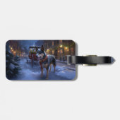 オーストラリアの牛のクリスマスフェスティバルシーズン ラゲッジタグ (裏面横)