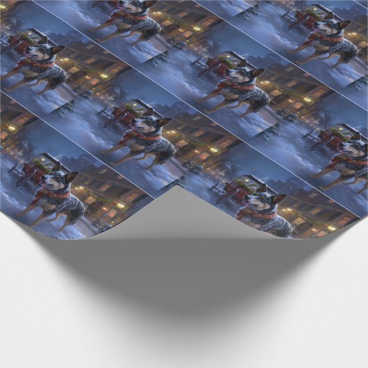 オーストラリアの牛のクリスマスフェスティバルシーズン ラッピングペーパー (角)