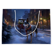 オーストラリアの牛のクリスマスフェスティバルシーズン ラージペーパーバッグ (正面)