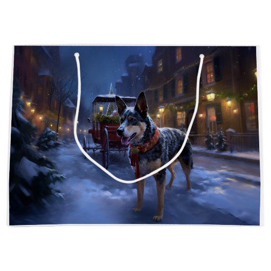 オーストラリアの牛のクリスマスフェスティバルシーズン ラージペーパーバッグ (正面)