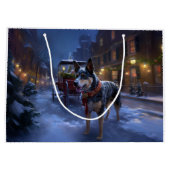 オーストラリアの牛のクリスマスフェスティバルシーズン ラージペーパーバッグ (裏面)