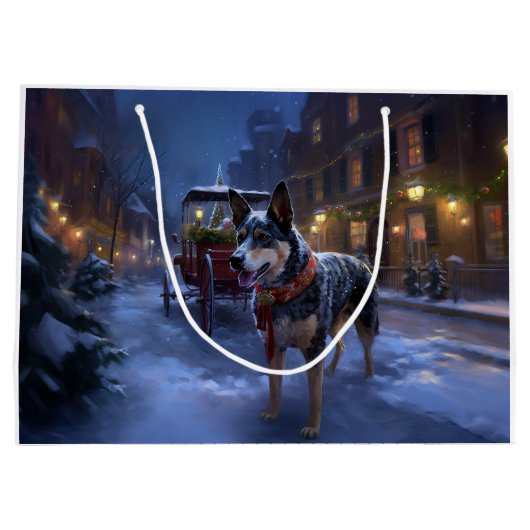 オーストラリアの牛のクリスマスフェスティバルシーズン ラージペーパーバッグ (裏面)