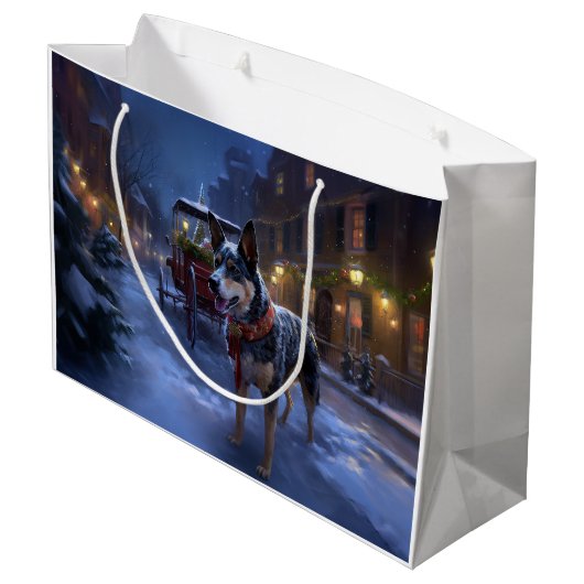 オーストラリアの牛のクリスマスフェスティバルシーズン ラージペーパーバッグ (裏面アングル)