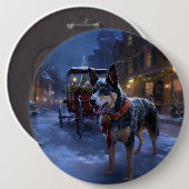 オーストラリアの牛のクリスマスフェスティバルシーズン 缶バッジ (正面&裏面)