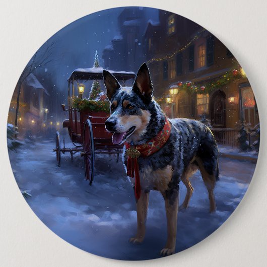 オーストラリアの牛のクリスマスフェスティバルシーズン 缶バッジ (正面)