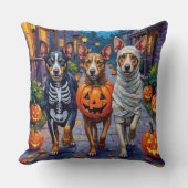 オーストラリアの牛のハロウィーンでのトリックまたは治療 クッション (正面)