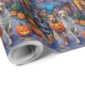 オーストラリアの牛のハロウィーンでのトリックまたは治療 ラッピングペーパー (ロールコーナー)