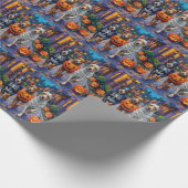 オーストラリアの牛のハロウィーンでのトリックまたは治療 ラッピングペーパー (角)