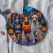 オーストラリアの牛のハロウィーンでのトリックまたは治療 缶バッジ (インサイチュ)