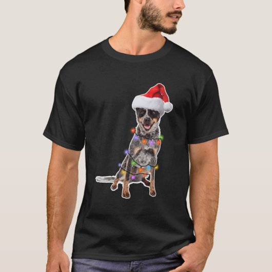 オーストラリアの牛の愛犬家サンタハットギフトCh Tシャツ (正面)