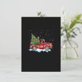 オーストラリアの牛の犬が赤いトラックのクリスマスTsに乗る 招待状 (スタンド正面)