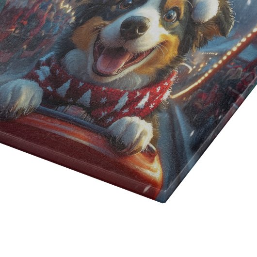 オーストラリアの牛の犬のジェットコースターのクリスマス カッティングボード (角)