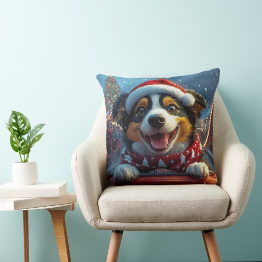 オーストラリアの牛の犬のジェットコースターのクリスマス クッション (椅子)