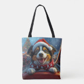 オーストラリアの牛の犬のジェットコースターのクリスマス トートバッグ (裏面)