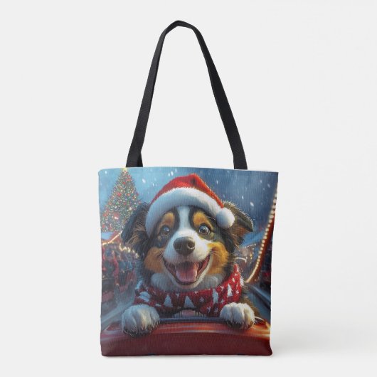 オーストラリアの牛の犬のジェットコースターのクリスマス トートバッグ (裏面)