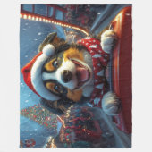 オーストラリアの牛の犬のジェットコースターのクリスマス フリースブランケット (正面)