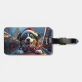 オーストラリアの牛の犬のジェットコースターのクリスマス ラゲッジタグ (裏面横)