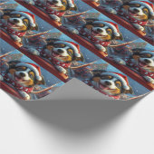 オーストラリアの牛の犬のジェットコースターのクリスマス ラッピングペーパー (角)