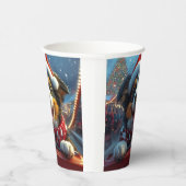 オーストラリアの牛の犬のジェットコースターのクリスマス 紙コップ (右)