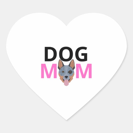 オーストラリアの牛の犬のママのプレミアム1 ハートシール (正面)