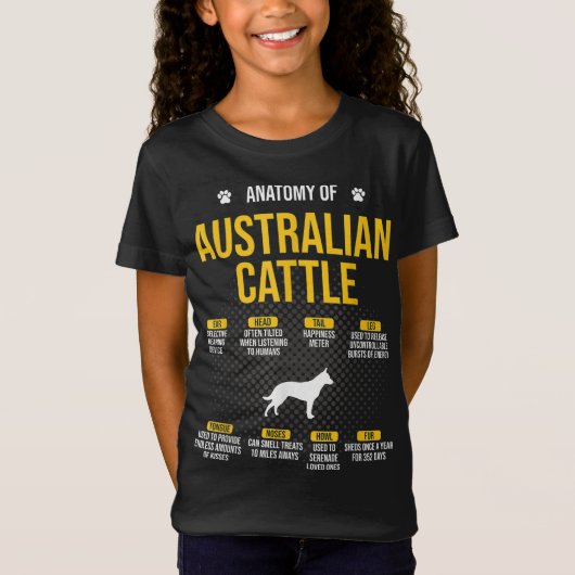 オーストラリアの牛の犬の恋人の解剖学 Tシャツ (正面)