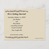 オーストラリアの牛の犬の結婚式の日付を保存 案内ポストカード (裏面)