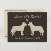 オーストラリアの牛の犬の結婚式の日付を保存 案内ポストカード (正面/裏面)