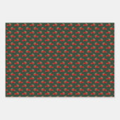 オーストラリアの牛の犬の赤いヒーラークリスマス ラッピングペーパーシート (正面3)