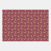 オーストラリアの牛の犬の赤いヒーラークリスマス ラッピングペーパーシート (正面2)