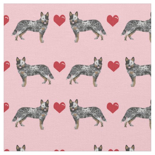 オーストラリアの牛の犬の青いヒーラー愛 ファブリック (クローズアップ)