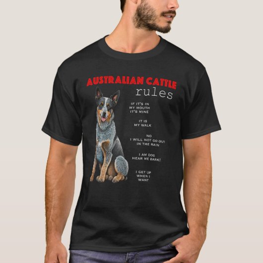 オーストラリアの牛の犬は牛おもしろいの犬のヘレを管理 Tシャツ (正面)
