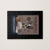 オーストラリアの牛の犬コーヒークラブコーヒークラブコーヒードッグ恋人 ジグソーパズル (横)