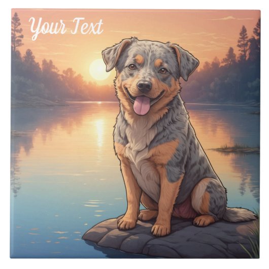 オーストラリアの牛の犬バイレイク タイル (正面)