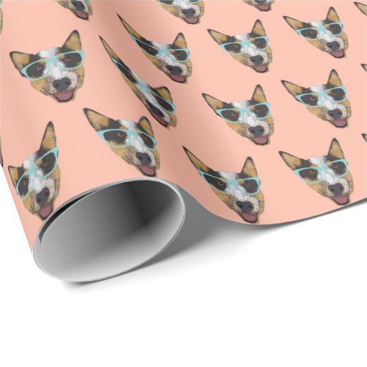 オーストラリアの牛の犬用眼鏡を包む紙 ラッピングペーパー (ロールコーナー)