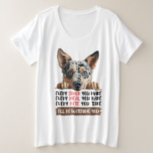 オーストラリアの牛の犬 – あなたを見ている プラスサイズTシャツ