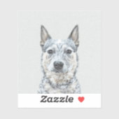 オーストラリアの牛の犬 – かわいいオリジナルドッグアート シール (シート)