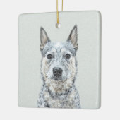 オーストラリアの牛の犬 – かわいいオリジナルドッグアート セラミックオーナメント (左)