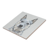 オーストラリアの牛の犬 – かわいいオリジナルドッグアート タイル (側面)