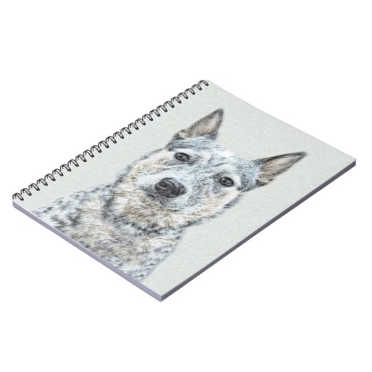 オーストラリアの牛の犬 – かわいいオリジナルドッグアート ノートブック (左側)