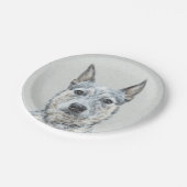 オーストラリアの牛の犬 – かわいいオリジナルドッグアート ペーパープレート (アングル)