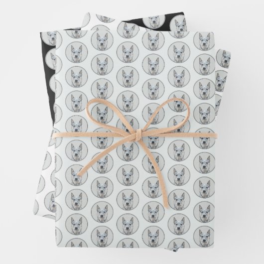 オーストラリアの牛の犬 – かわいいオリジナルドッグアート ラッピングペーパーシート (インサイチュ)