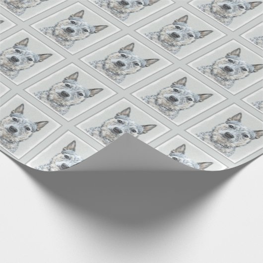 オーストラリアの牛の犬 – かわいいオリジナルドッグアート ラッピングペーパー (角)